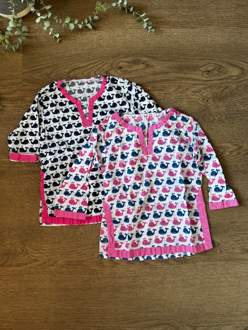 Pottery Barn Kids Whale Beach Cover Up Tunic Bundle Girls 2T Set of 2
